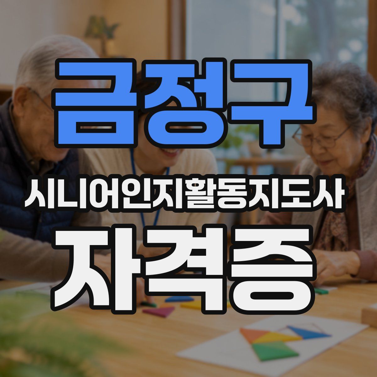금정구 시니어인지활동지도사 자격증
