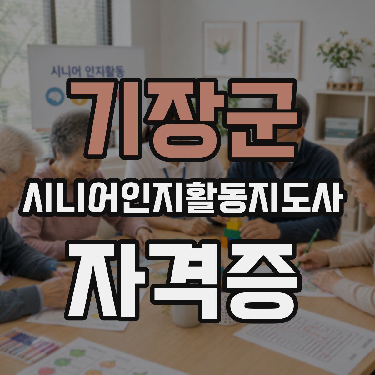 기장군 시니어인지활동지도사 자격증