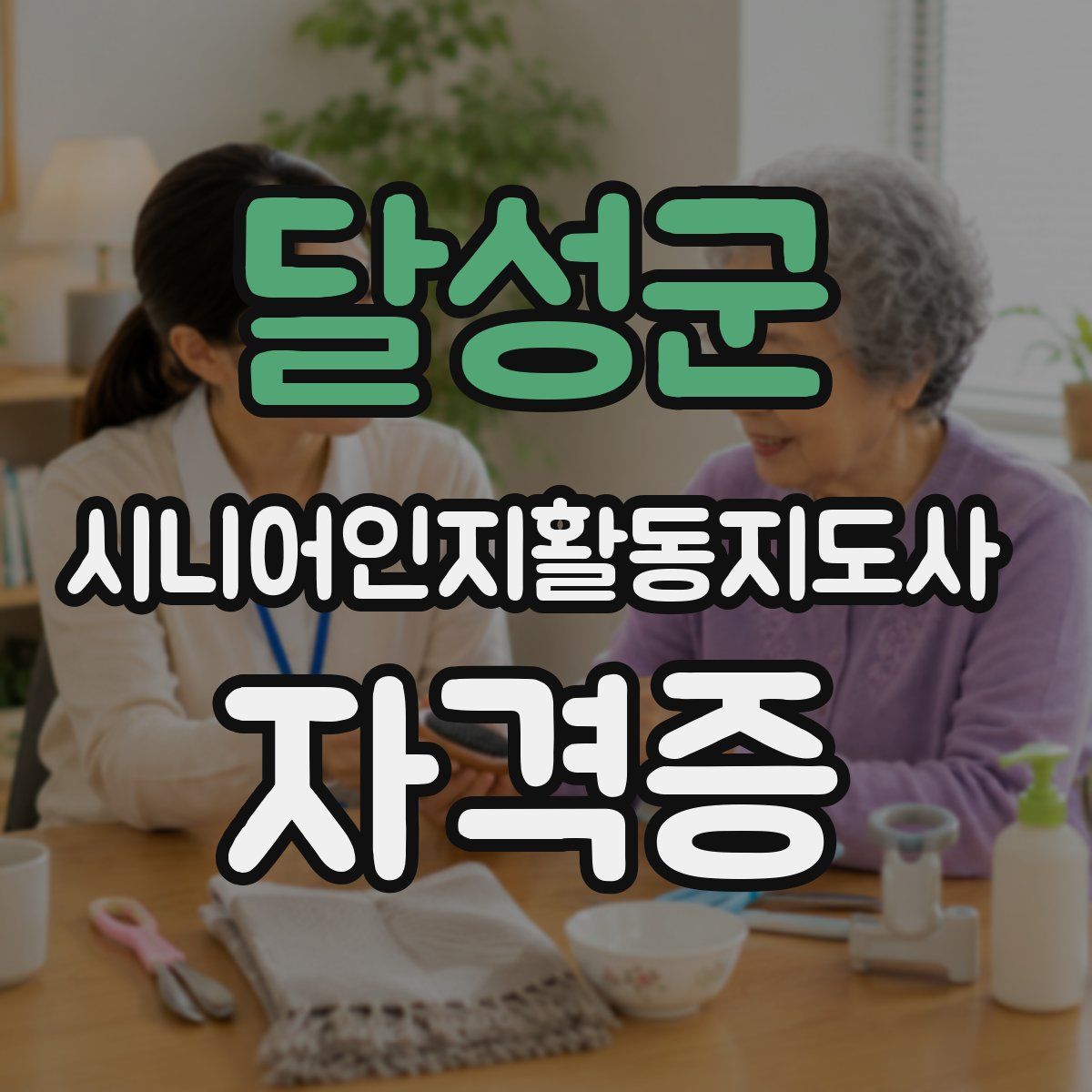 달성군 시니어인지활동지도사 자격증
