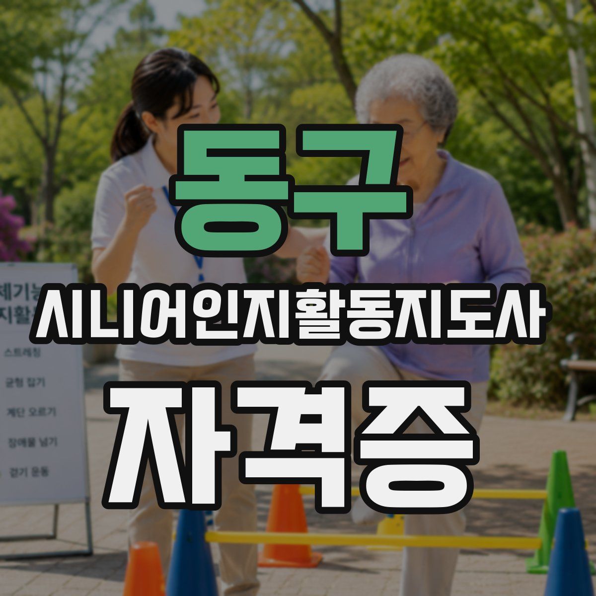 동구 시니어인지활동지도사 자격증