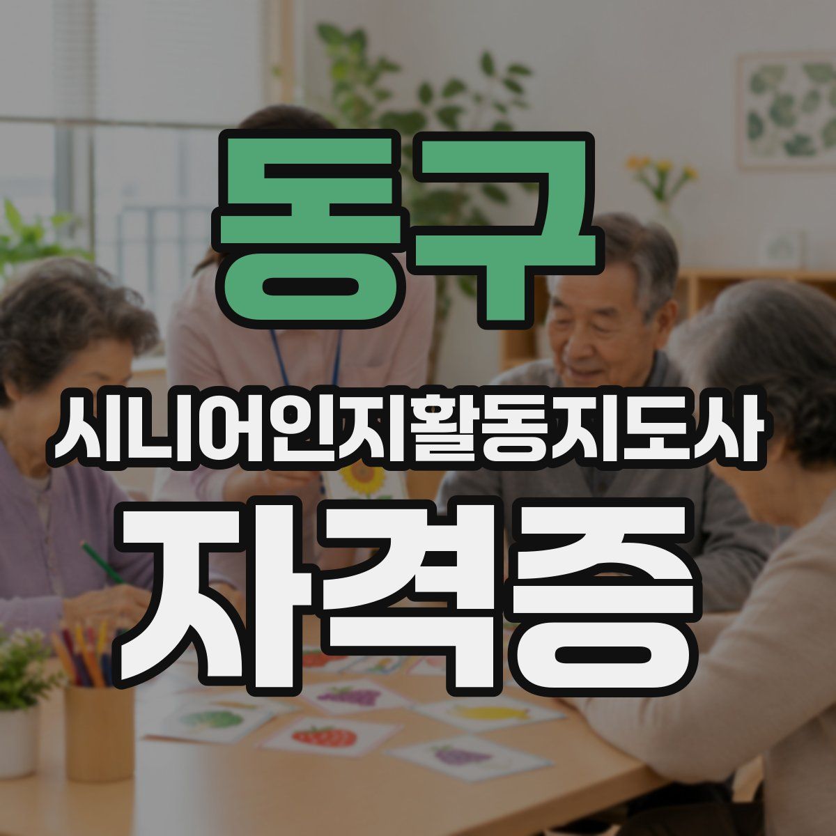 동구 시니어인지활동지도사 자격증