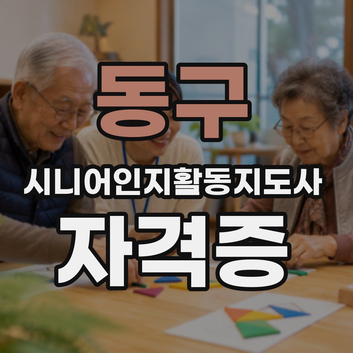 동구 시니어인지활동지도사 자격증