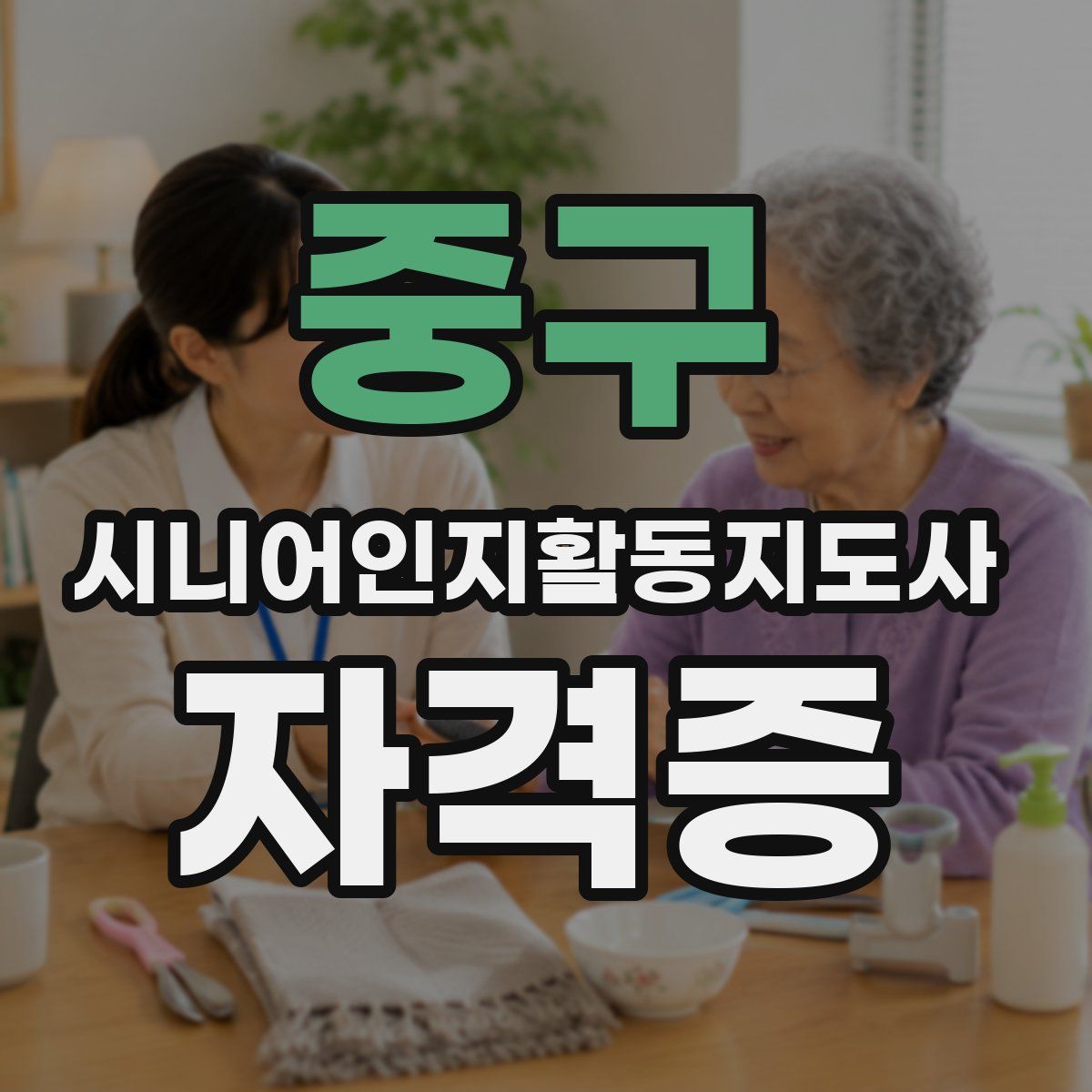 중구 시니어인지활동지도사 자격증