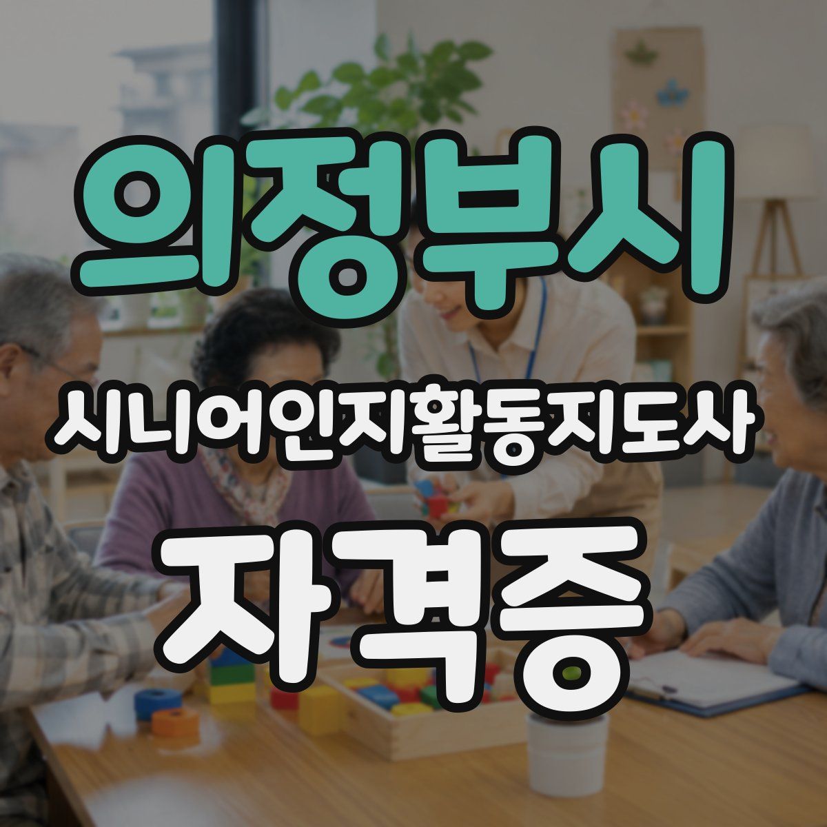 의정부시 시니어인지활동지도사 자격증