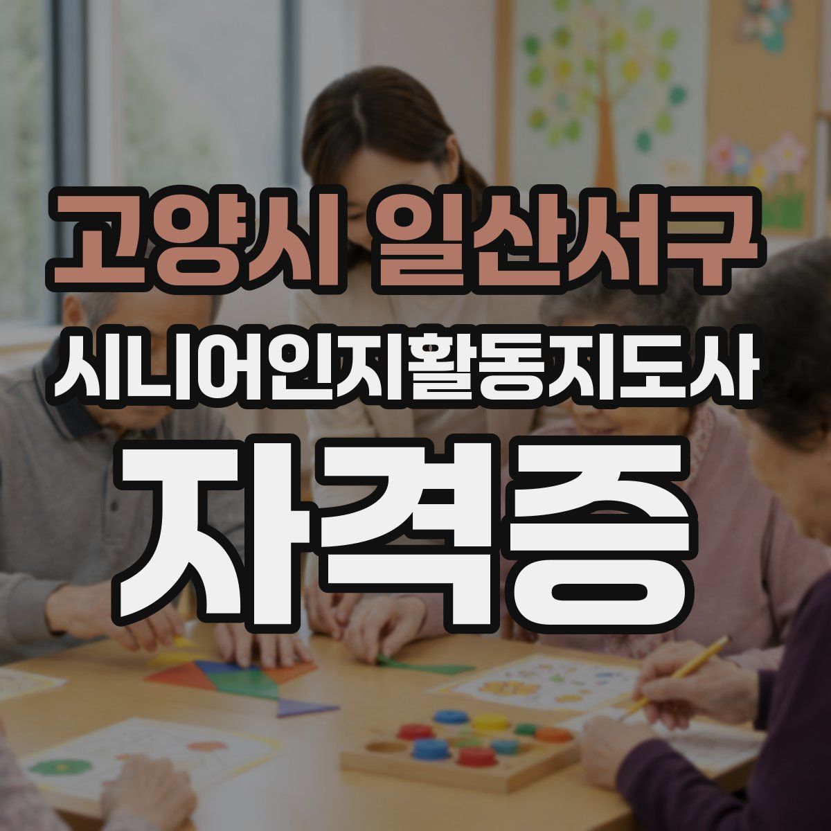 고양시 일산서구 시니어인지활동지도사 자격증