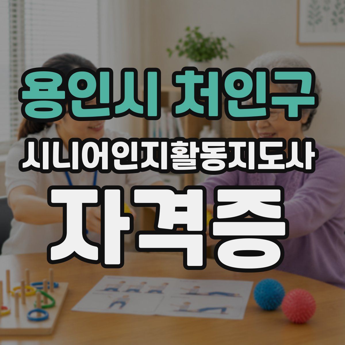 용인시 처인구 시니어인지활동지도사 자격증