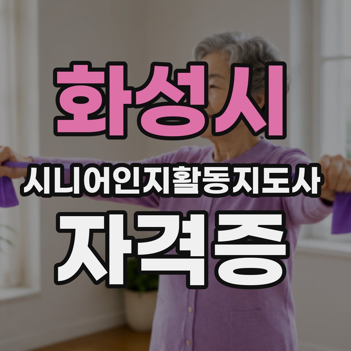 화성시 시니어인지활동지도사 자격증
