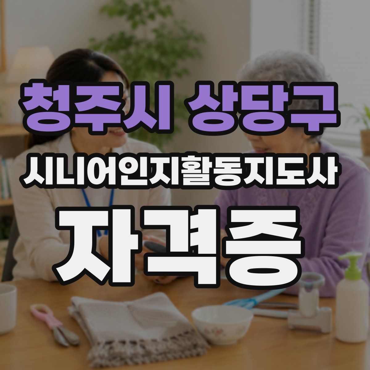 청주시 상당구 시니어인지활동지도사 자격증