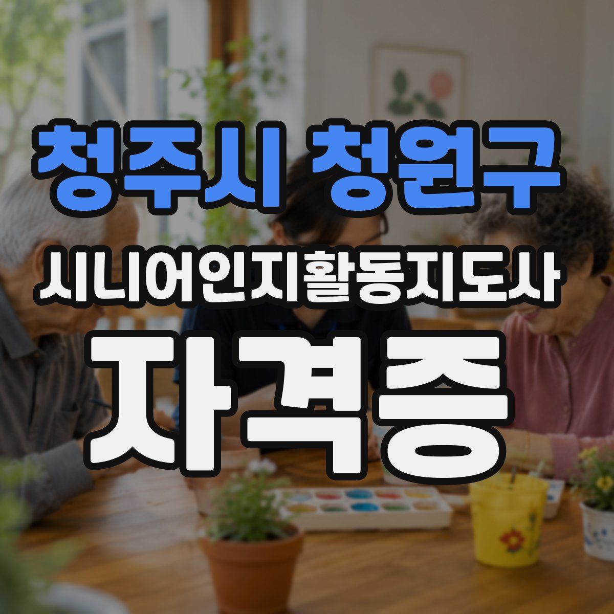 청주시 청원구 시니어인지활동지도사 자격증