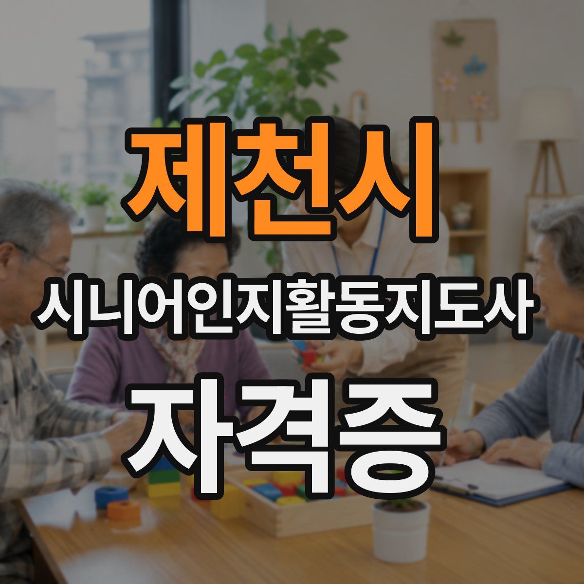 제천시 시니어인지활동지도사 자격증