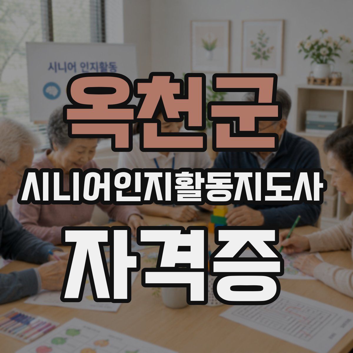 옥천군 시니어인지활동지도사 자격증