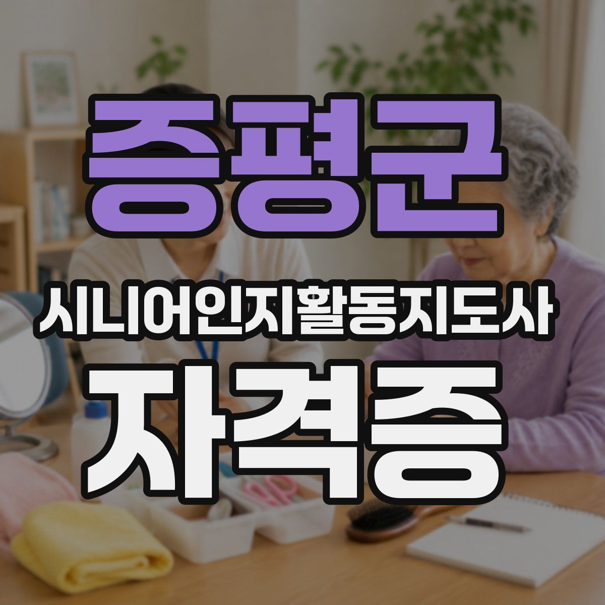 증평군 시니어인지활동지도사 자격증