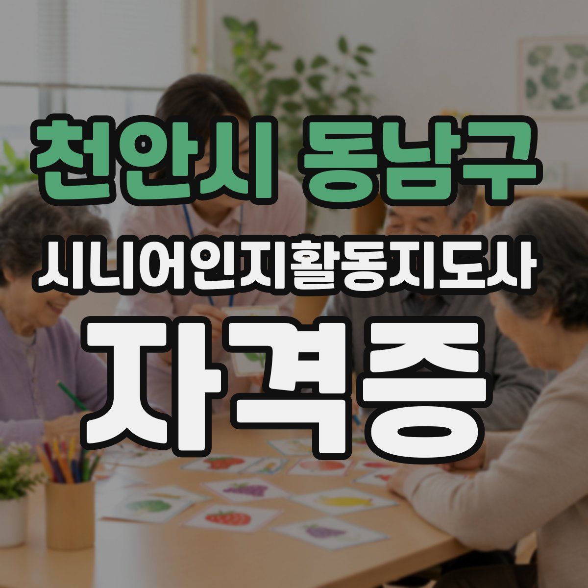 천안시 동남구 시니어인지활동지도사 자격증
