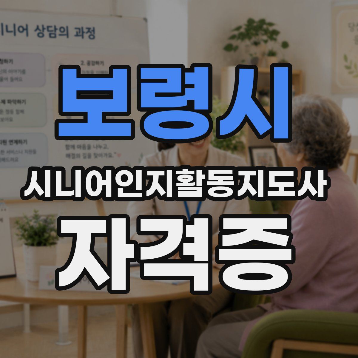 보령시 시니어인지활동지도사 자격증