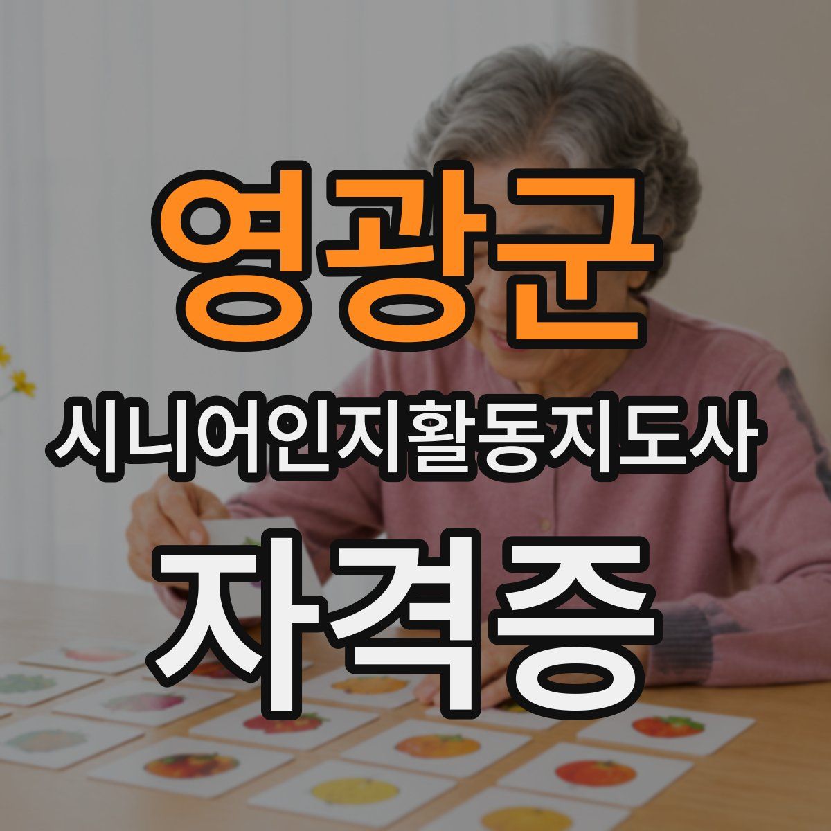 영광군 시니어인지활동지도사 자격증