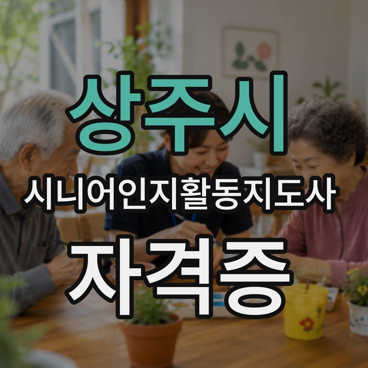 상주시 시니어인지활동지도사 자격증