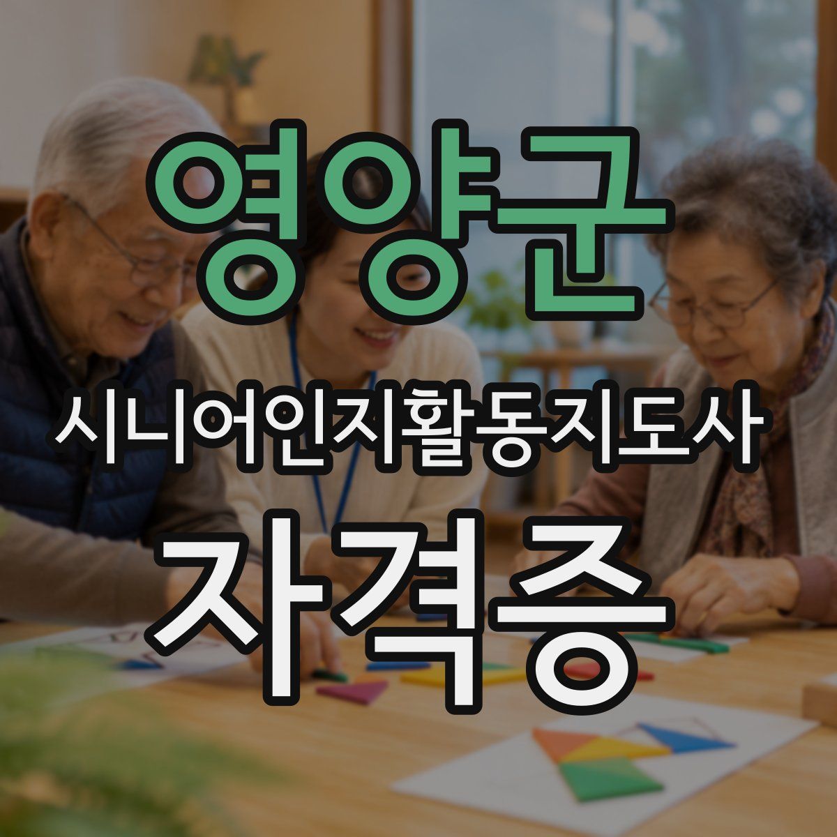 영양군 시니어인지활동지도사 자격증