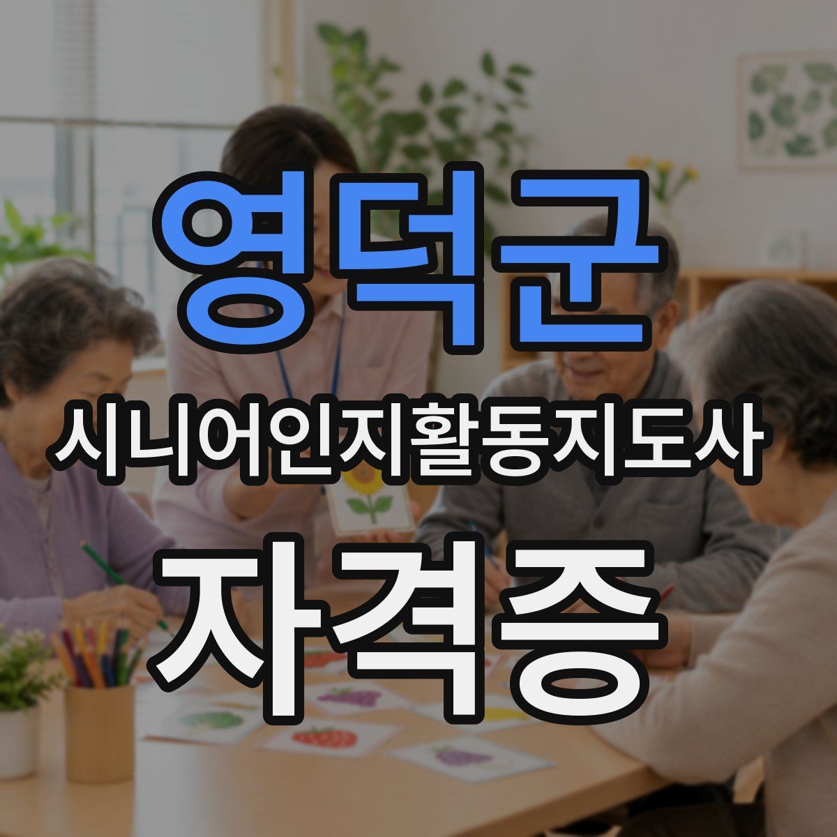 영덕군 시니어인지활동지도사 자격증