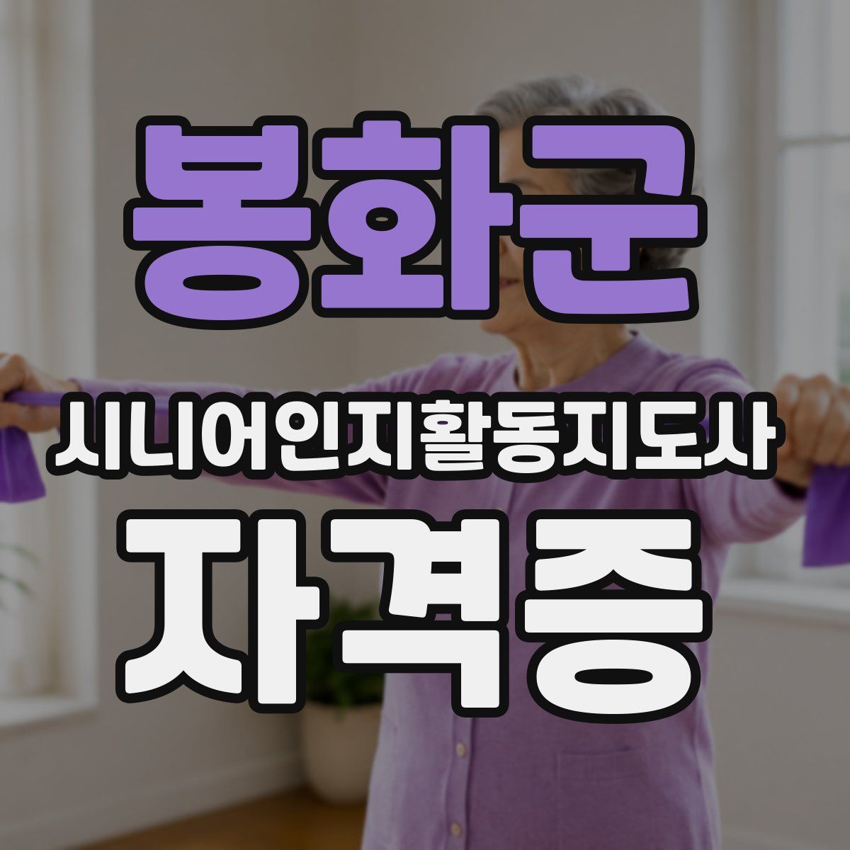 봉화군 시니어인지활동지도사 자격증