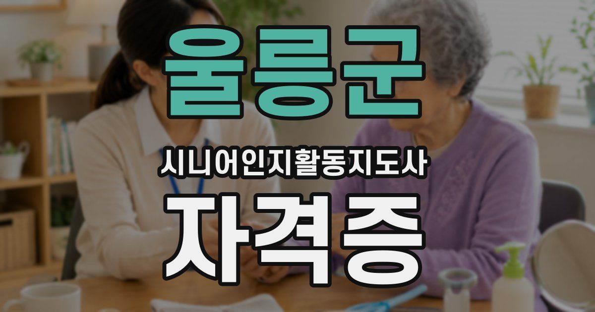 울릉군 시니어인지활동지도사 자격증