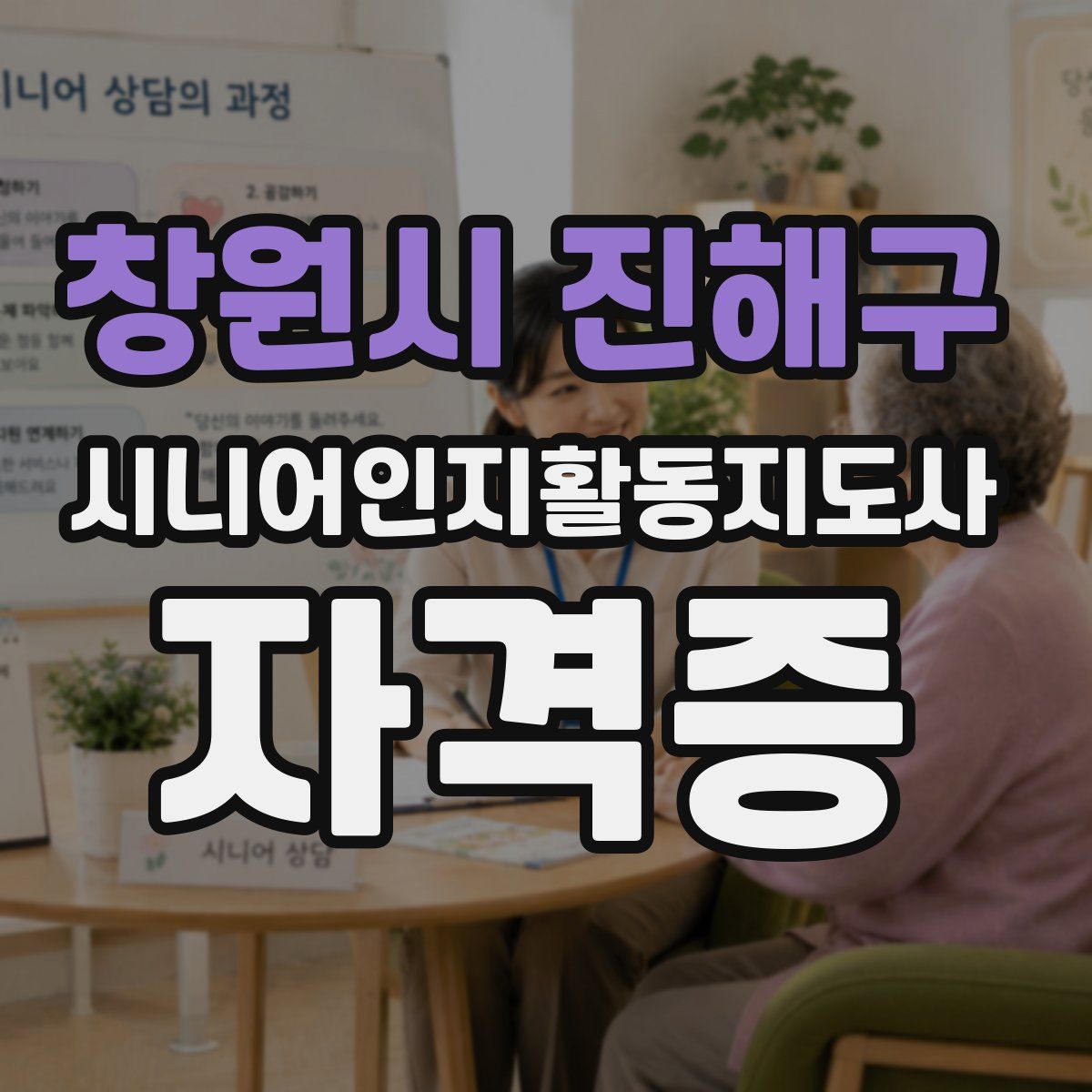 창원시 진해구 시니어인지활동지도사 자격증