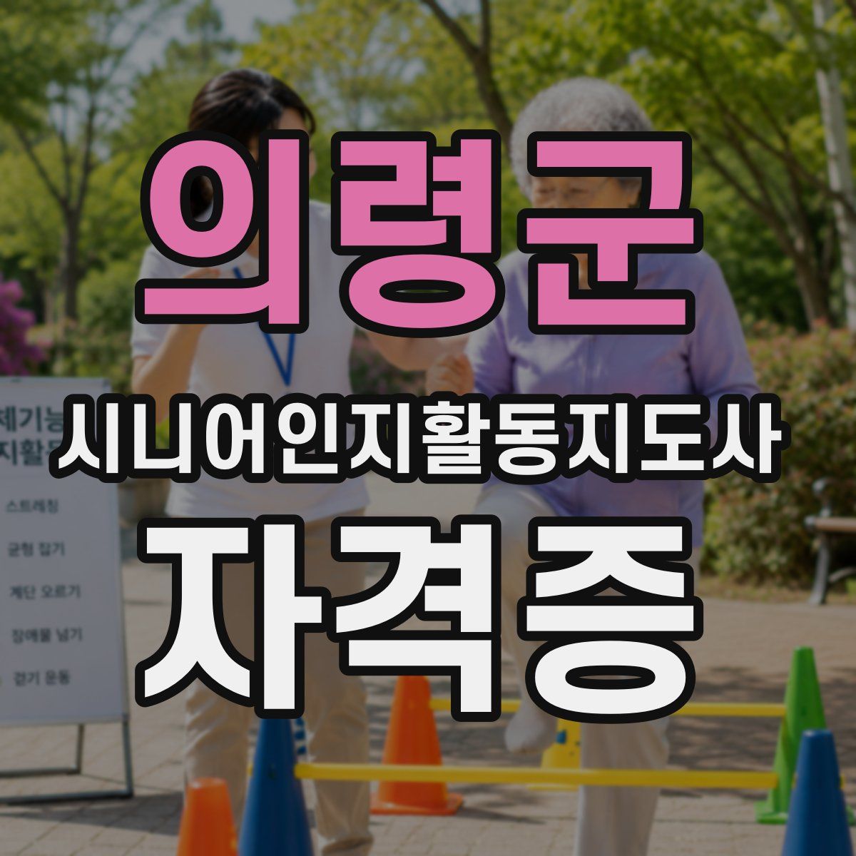의령군 시니어인지활동지도사 자격증