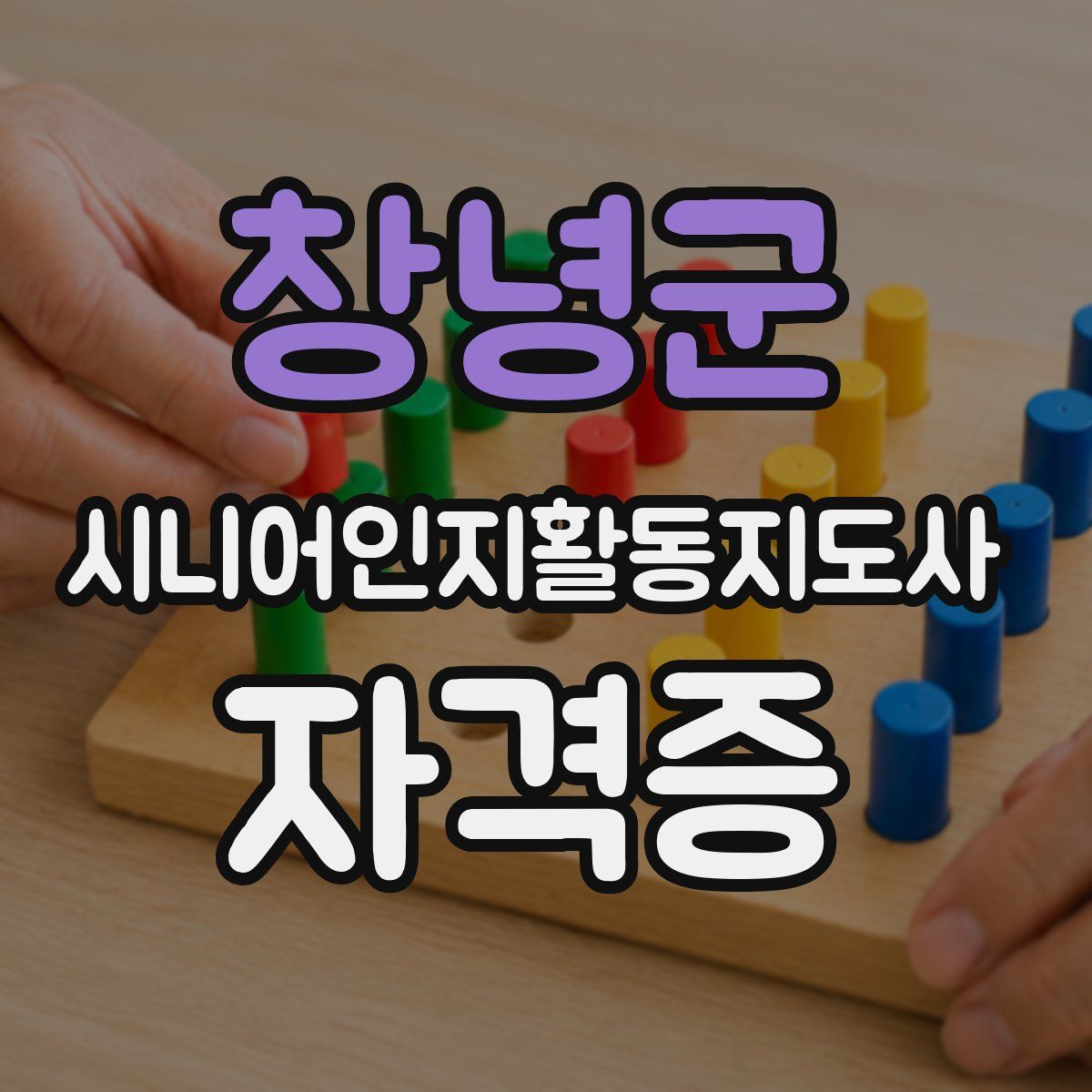 창녕군 시니어인지활동지도사 자격증