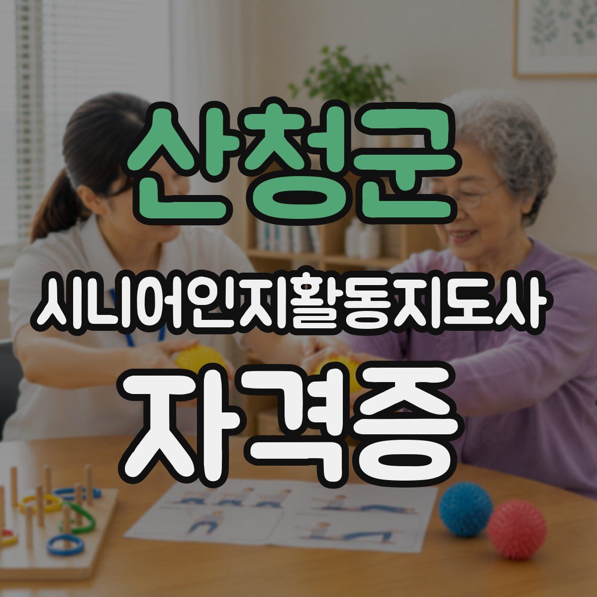 산청군 시니어인지활동지도사 자격증