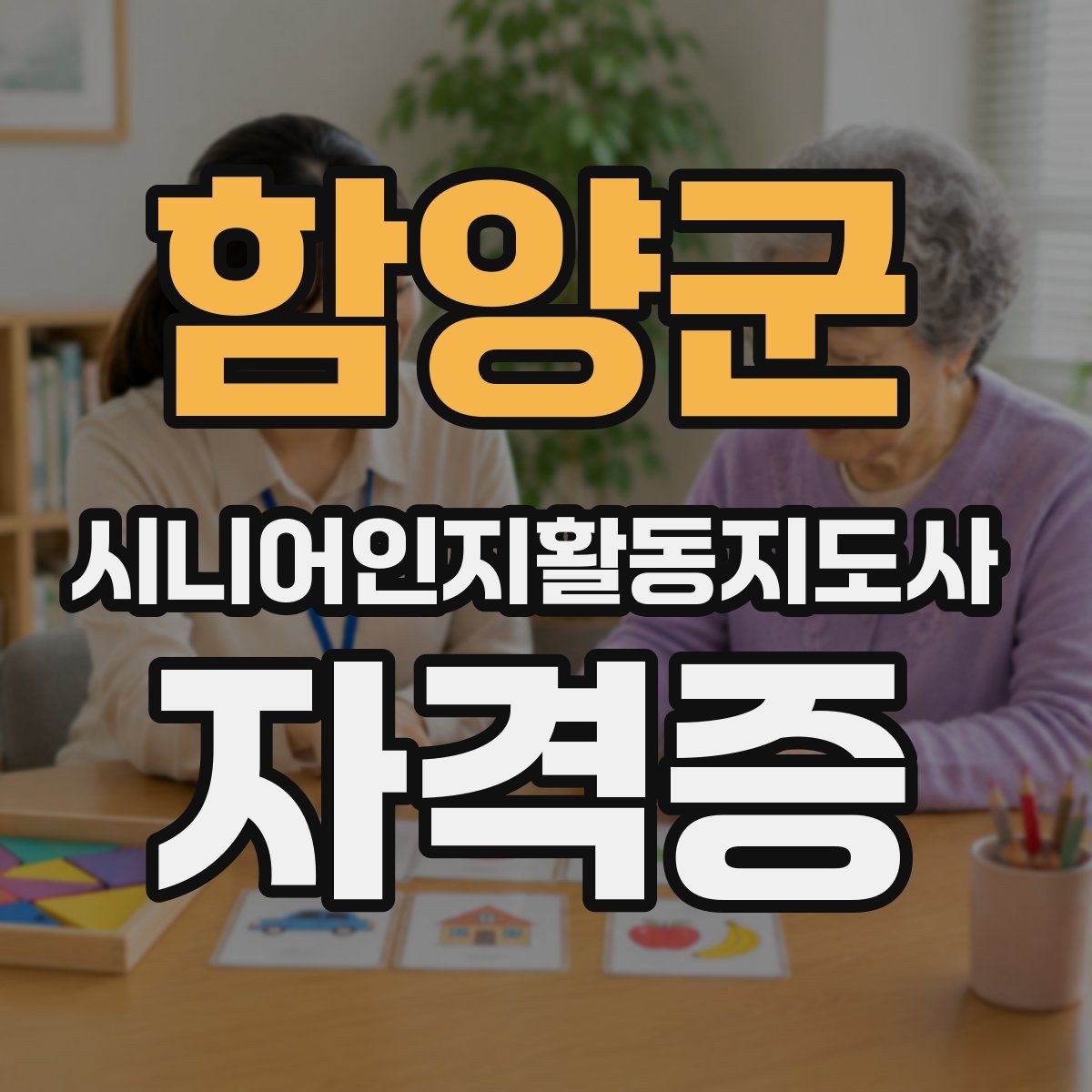 함양군 시니어인지활동지도사 자격증