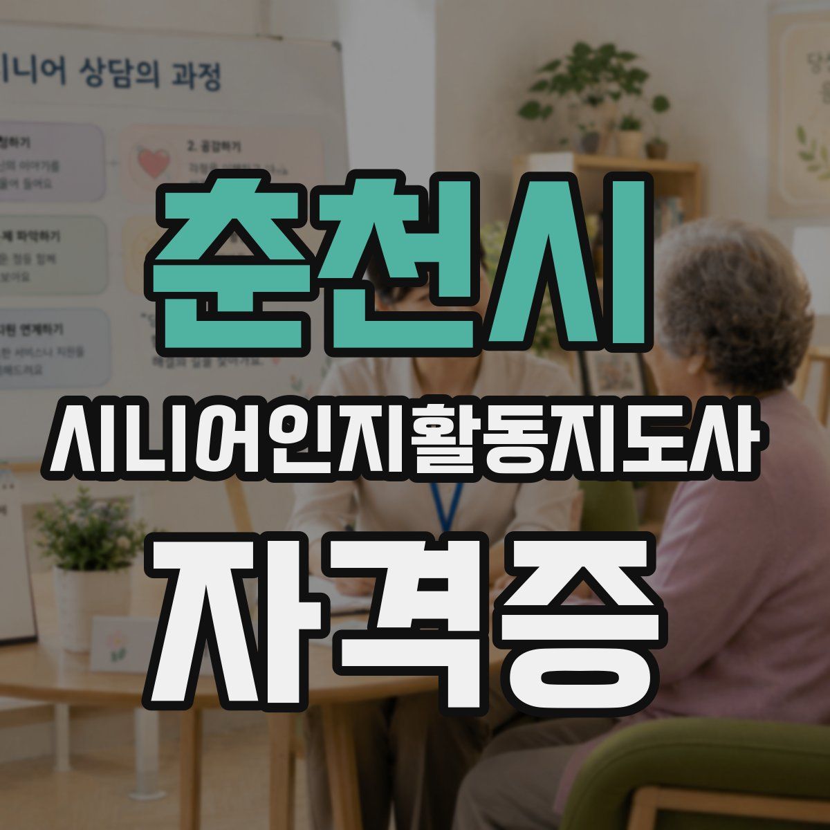 춘천시 시니어인지활동지도사 자격증
