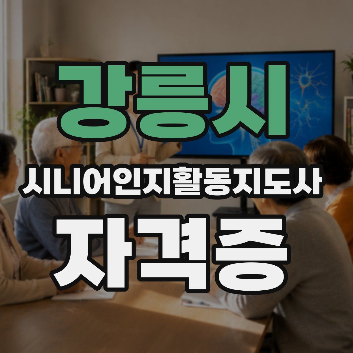 강릉시 시니어인지활동지도사 자격증