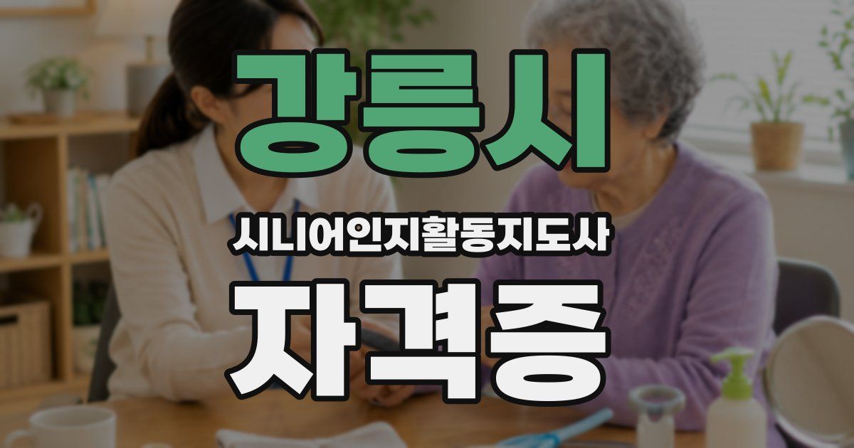강릉시 시니어인지활동지도사 자격증