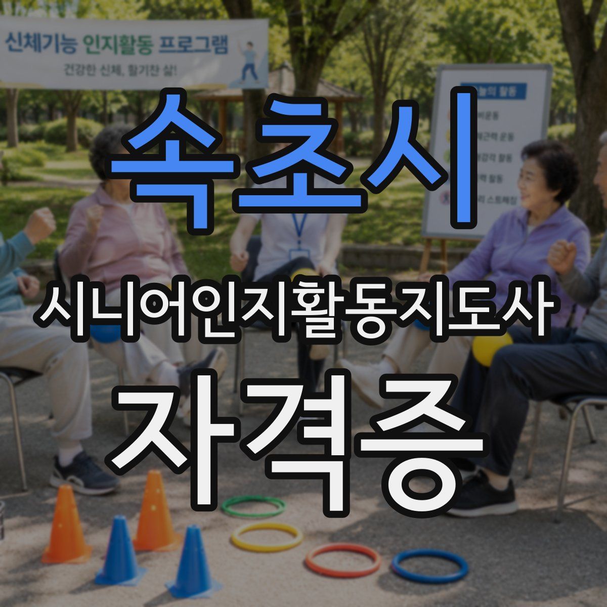 속초시 시니어인지활동지도사 자격증
