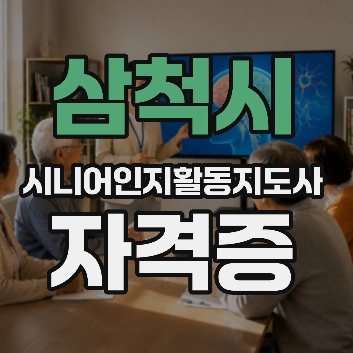 삼척시 시니어인지활동지도사 자격증