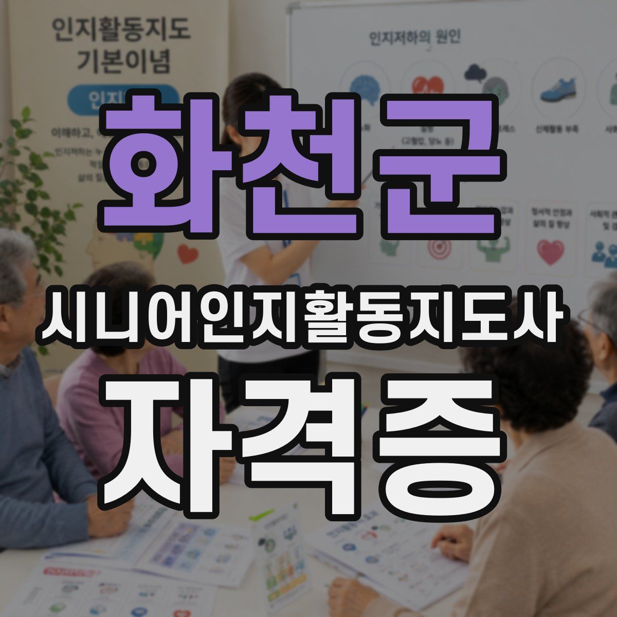 화천군 시니어인지활동지도사 자격증