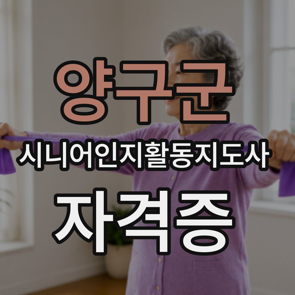 양구군 시니어인지활동지도사 자격증