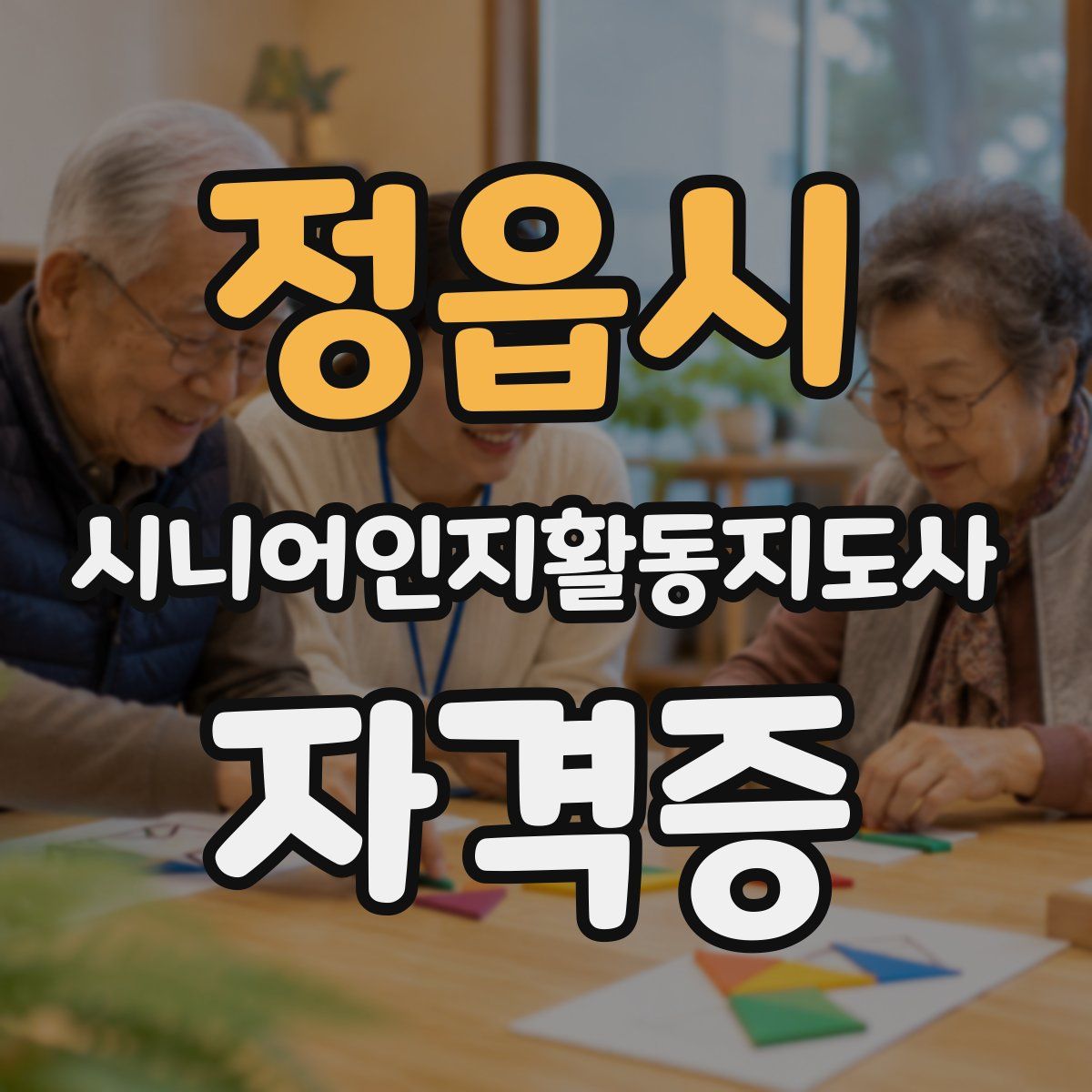 정읍시 시니어인지활동지도사 자격증