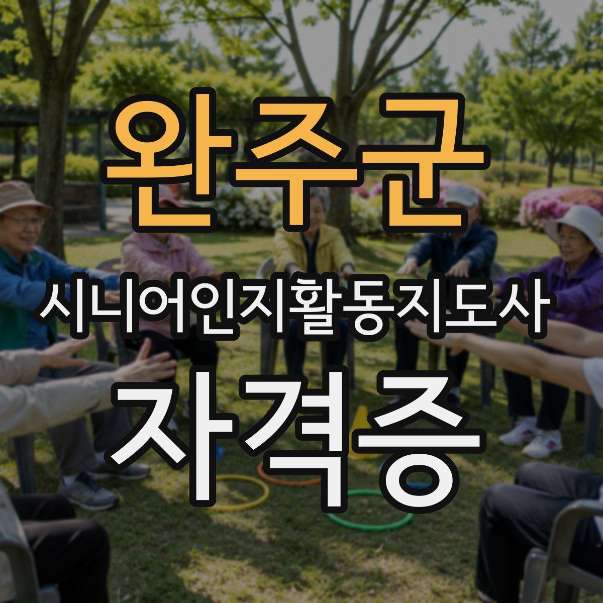 완주군 시니어인지활동지도사 자격증