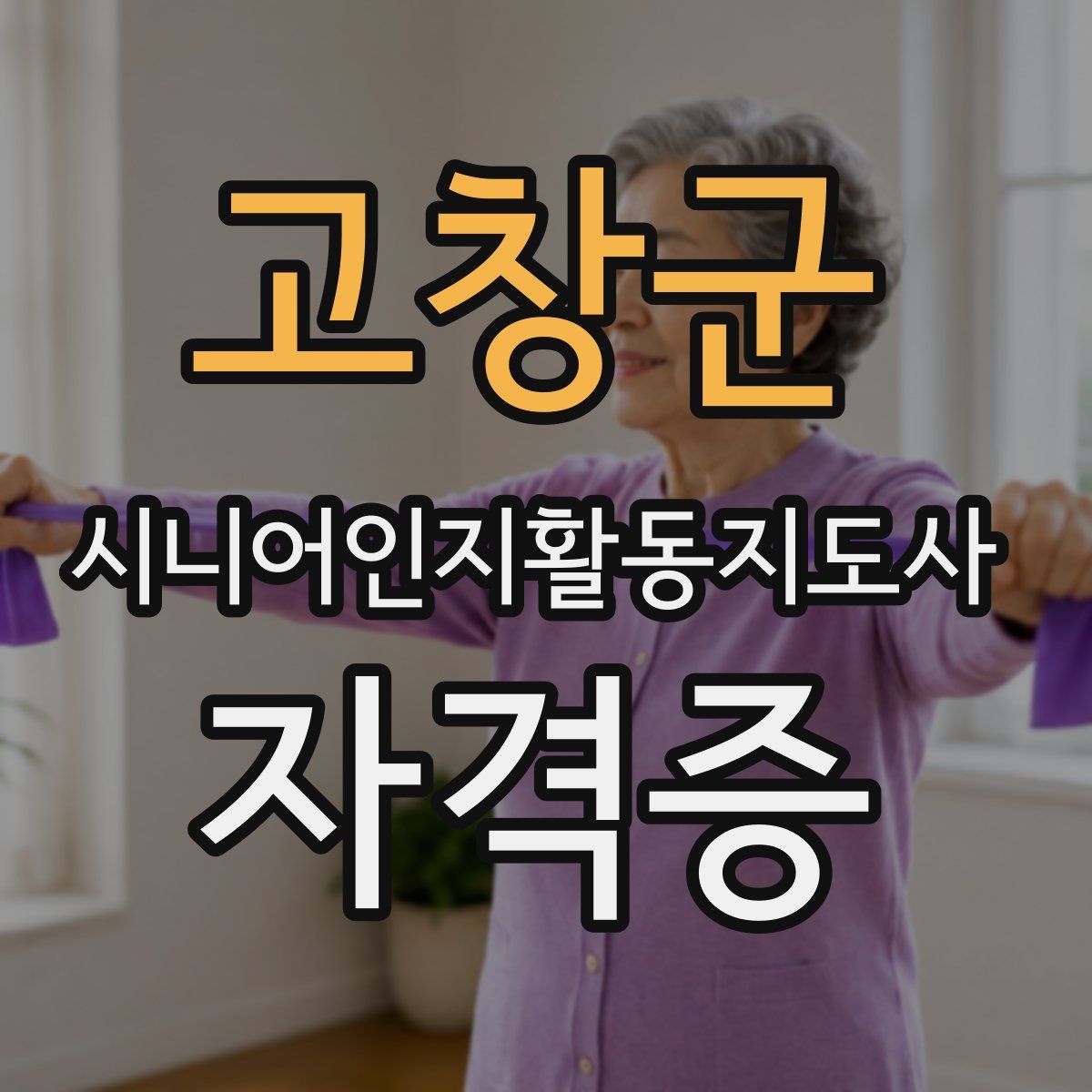고창군 시니어인지활동지도사 자격증