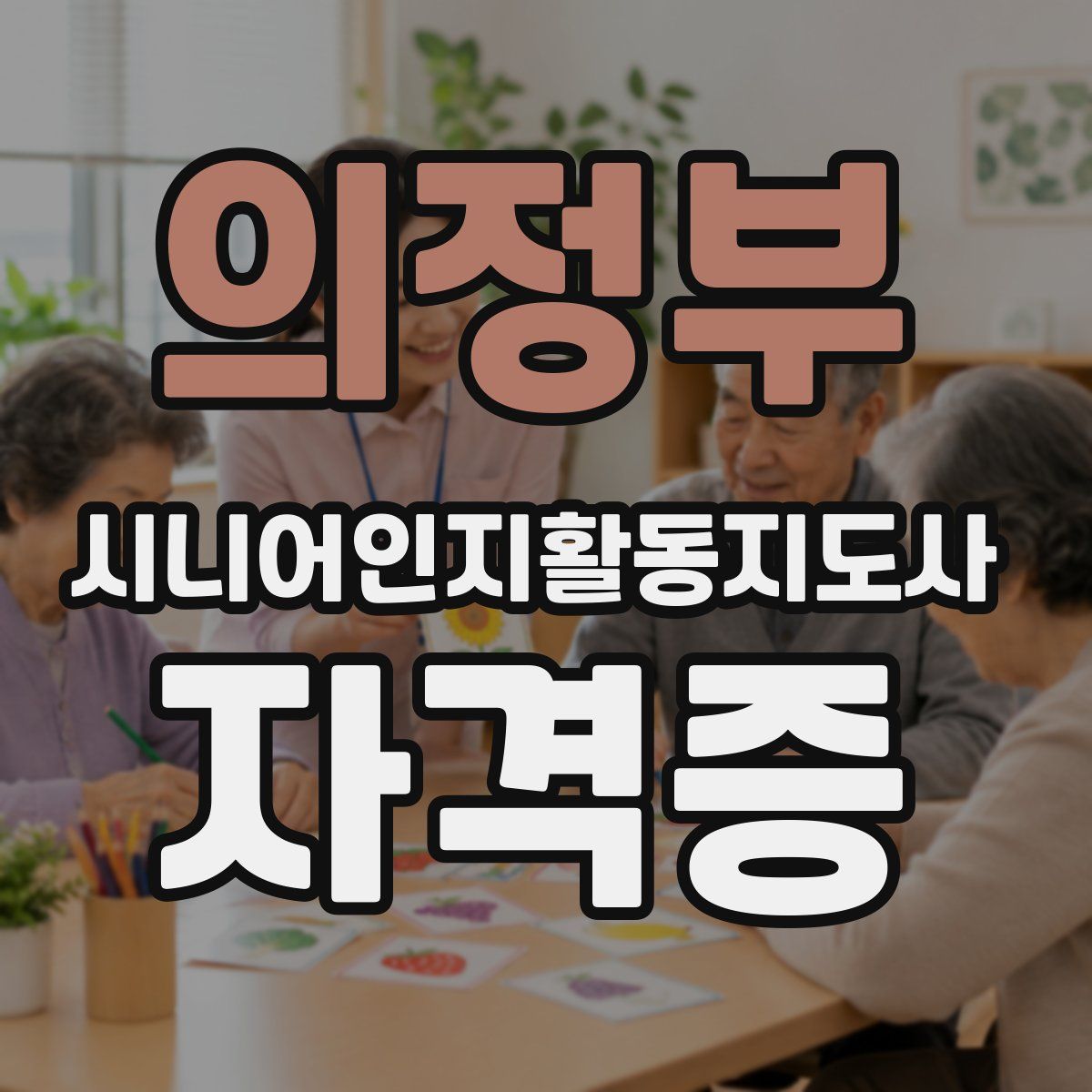 의정부 시니어인지활동지도사 자격증