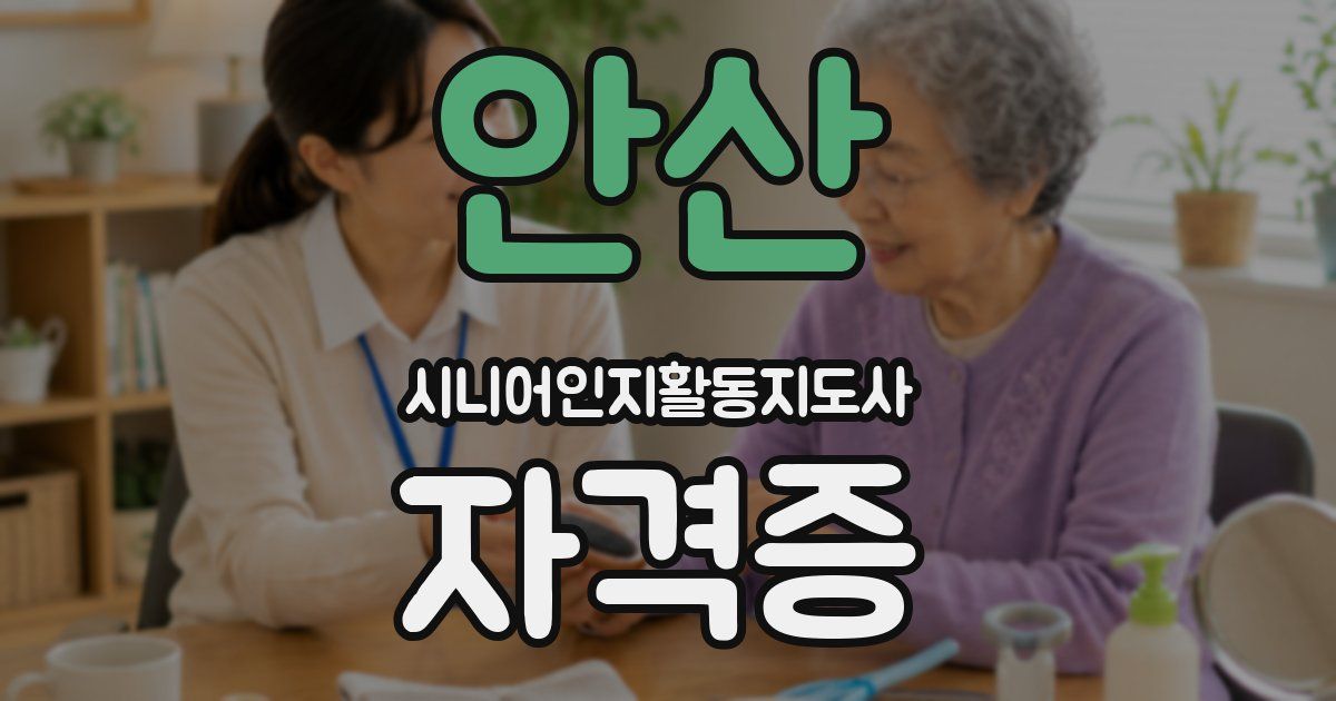 안산 시니어인지활동지도사 자격증