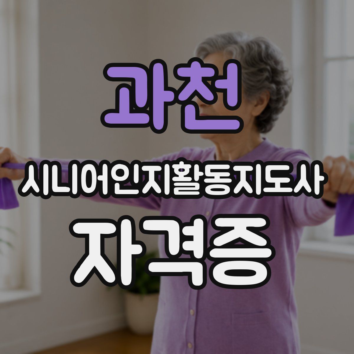 과천 시니어인지활동지도사 자격증
