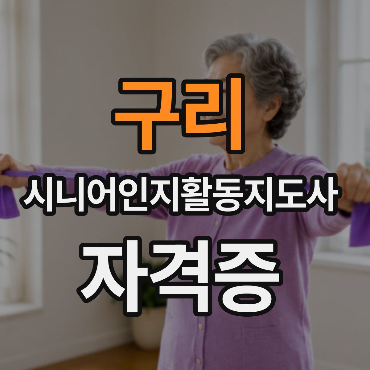 구리 시니어인지활동지도사 자격증