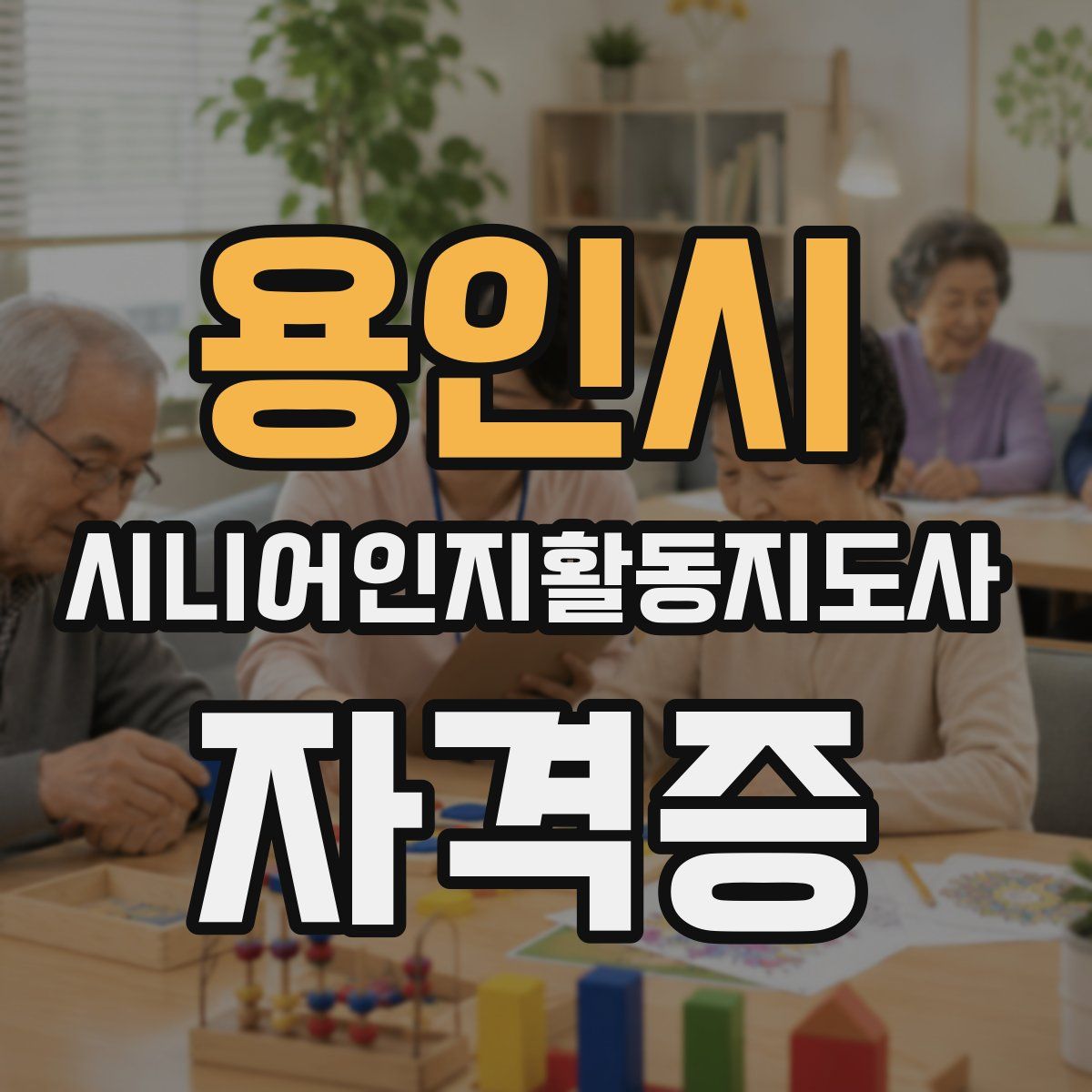 용인시 시니어인지활동지도사 자격증