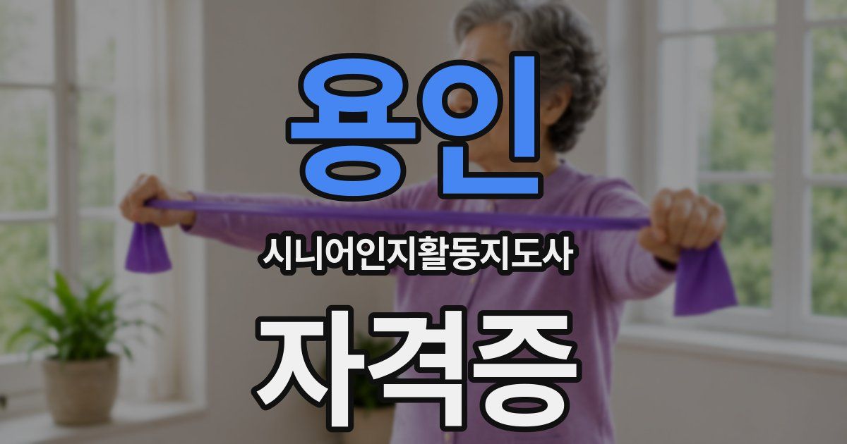 용인 시니어인지활동지도사 자격증