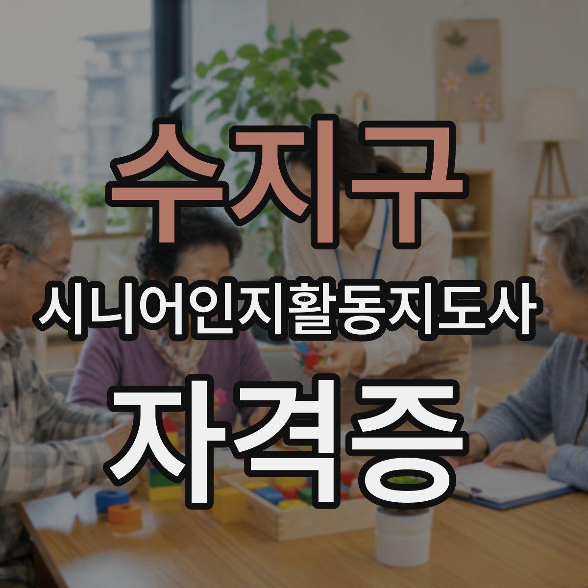 수지구 시니어인지활동지도사 자격증