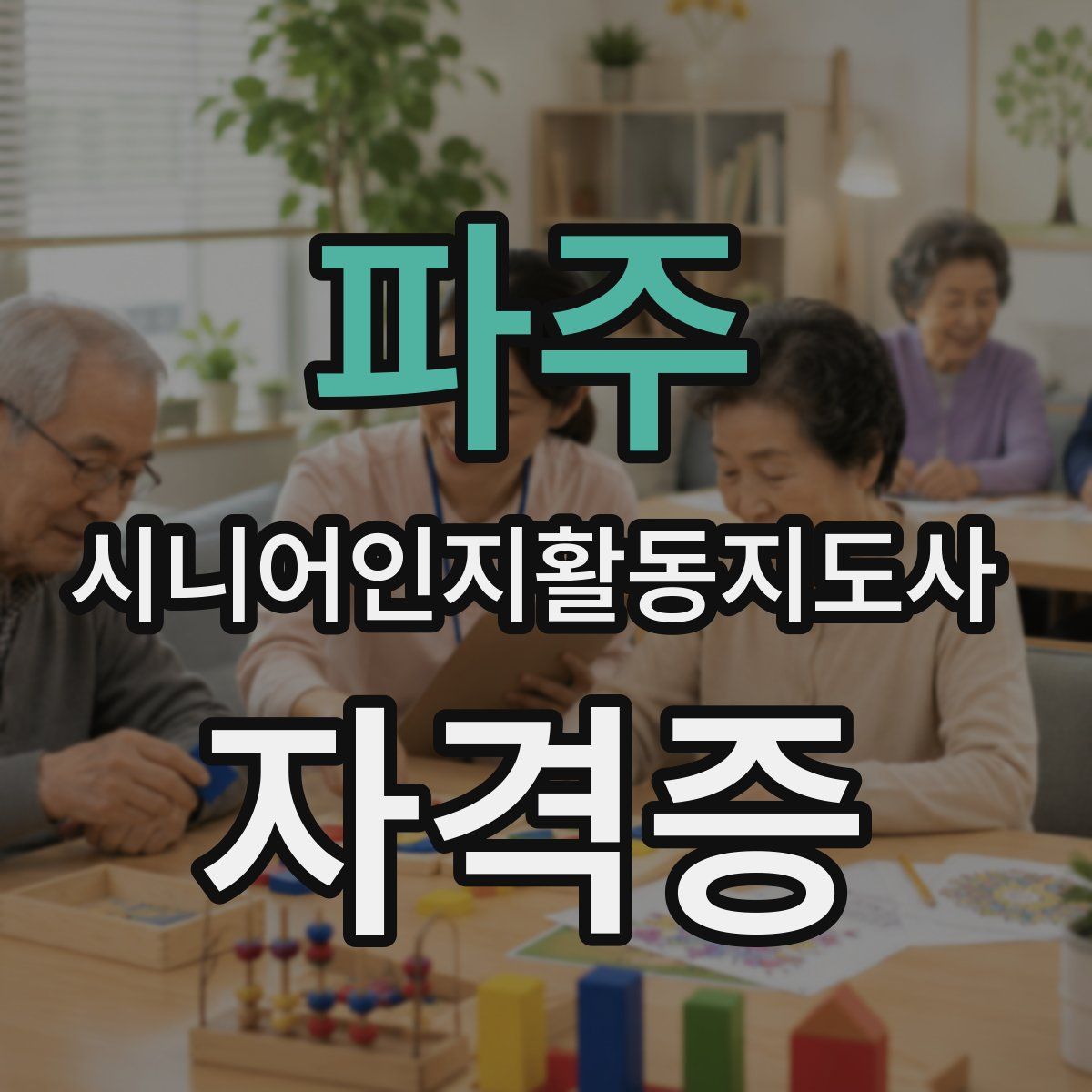 파주 시니어인지활동지도사 자격증