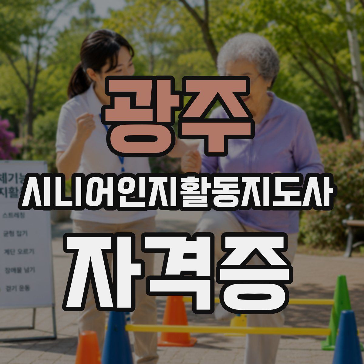 광주 시니어인지활동지도사 자격증