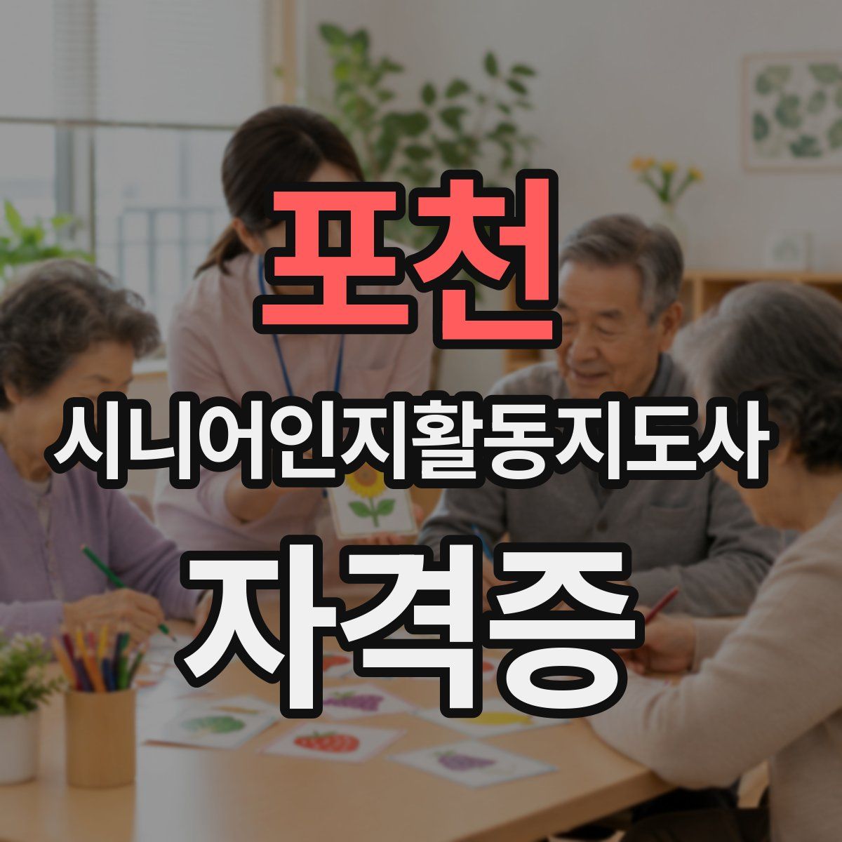포천 시니어인지활동지도사 자격증