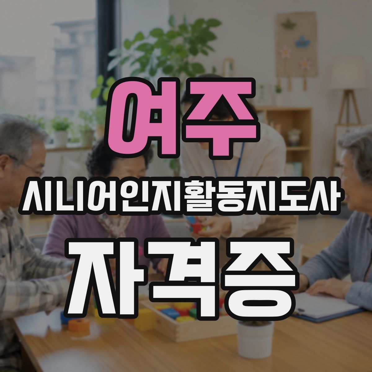 여주 시니어인지활동지도사 자격증
